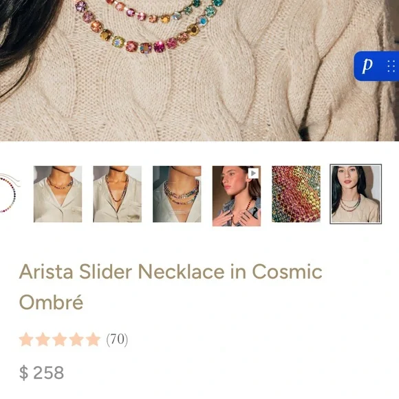 Loren Hope Arista Slider Necklace in Cosmic Hope - Picture 5 of 9